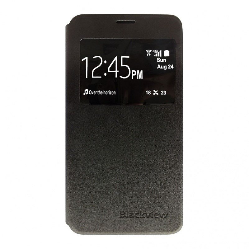 POŠKOZENÝ OBAL - iGET Flipové kožené pouzdro pro mobilní telefon BLACKVIEW ETA, černá barva