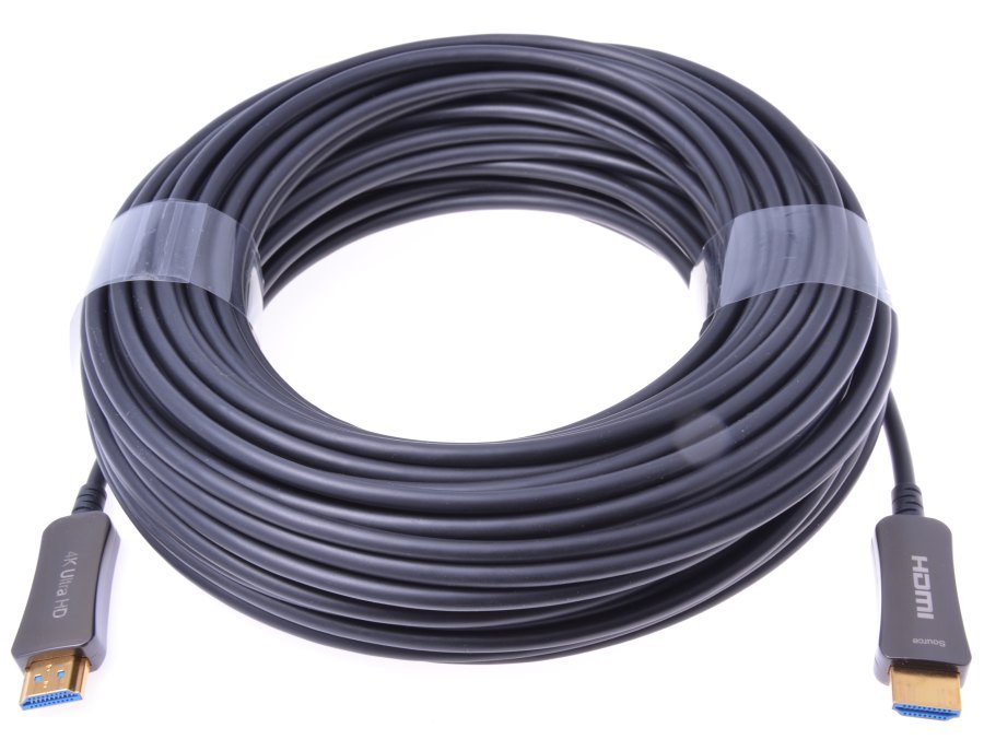 PremiumCord HDMI optický fiber High Speed + Ethernet kabel/ 4K@60Hz/ M/M/ zlacené konektory/ 25m/ černá
