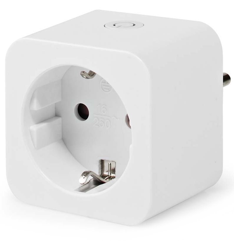 NEDIS Wi-Fi smart zásuvka/ merač výkonu/ 16A/ typ F/ Android/ iOS/ Nedis® SmartLife/ biela