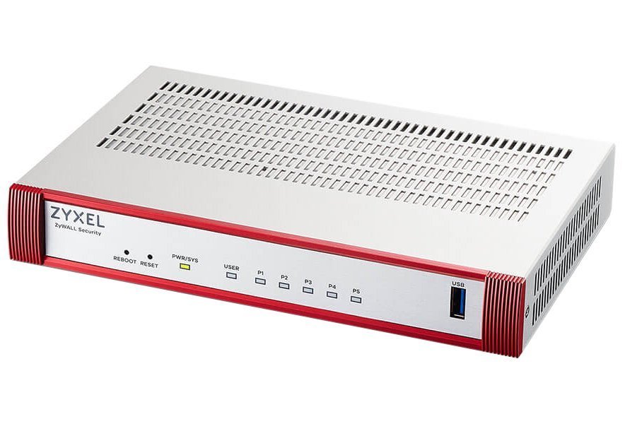 Zyxel USG FLEX 50 HP, 5 Gigabit user-definable ports, 1*1G PoE+, 1*USB with 1 YR Entry Defense Pack