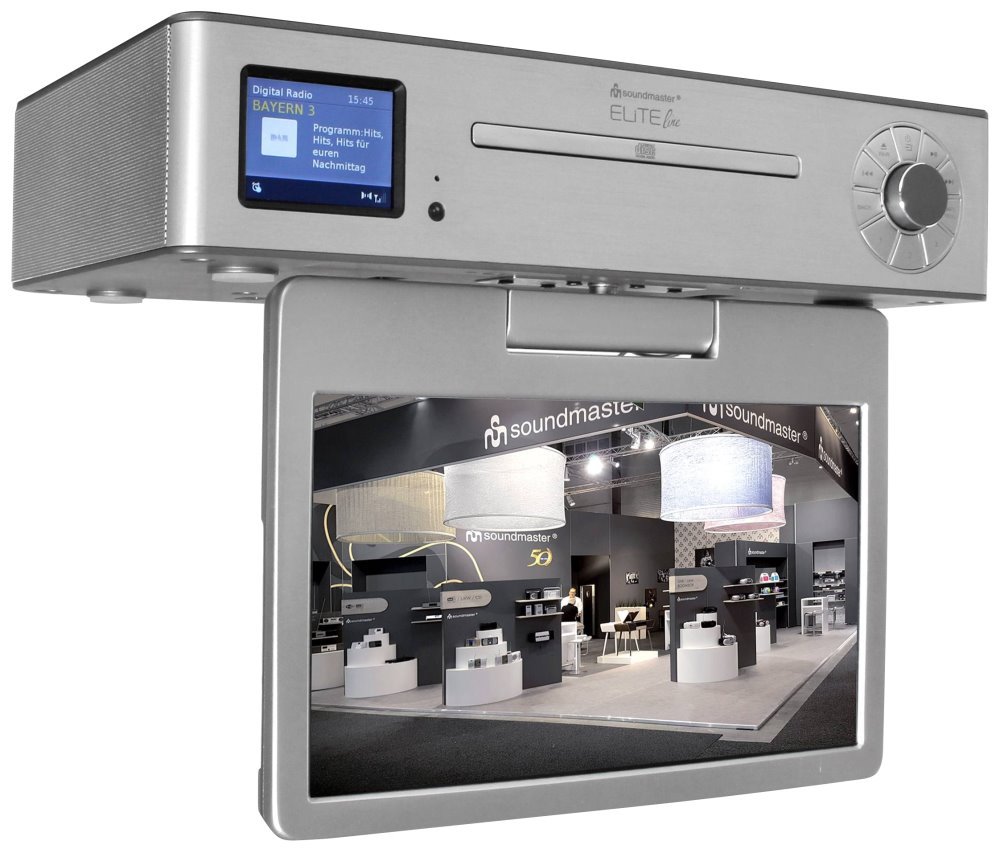 POŠKOZENÝ OBAL - Soundmaster EliteLine KTD1020SI kuchyňské multimediální centrum s DAB+/FM/ LCD/ DVB-T2/ BT/ CD/ MP3/ USB