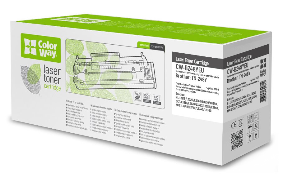 COLORWAY kompatibilní toner pro BROTHER TN-248Y/ Yellow/ 1 000 stran