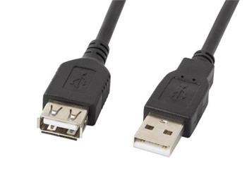 LANBERG USB-A M / F 2.0 kabel 3m, černý