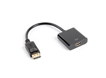 LANBERG DISPLAYPORT(M) 1.2->HDMI(F) ADAPTÉR 10CM ČERNÝ