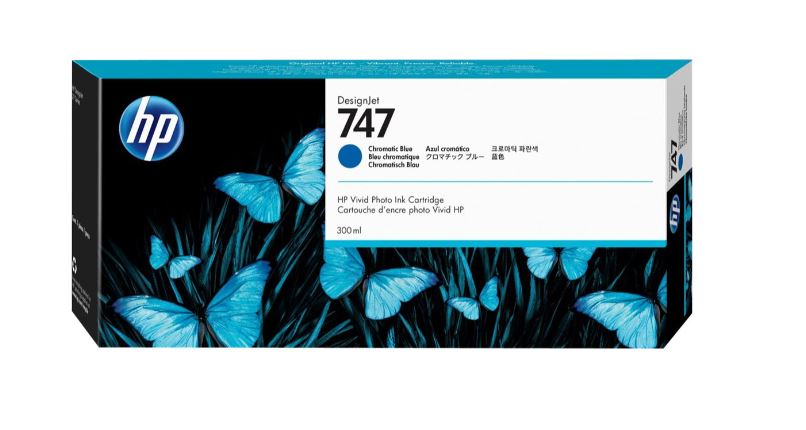HP Ink Cartridge 747/Chromatic Blue/300 ml
