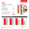 COLORWAY Prodlužovací napájecí přívod/ 4x Schuko/ 4x USB 5V / kabel 2m