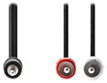 NEDIS redukční stereo audio kabel s jackem/ zástrčka 3,5 mm - 2x zástrčka RCA/ černý/ bulk/ 2m