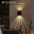 IMMAX EFFECT venkovní nástěnné solární LED osvětlení, 4000K, 2 světelné efekty, 2W