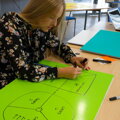 SYMBIO popisovatelné fólie elektrostatické Symbioflipcharts/ 500x700 mm/ oranžové/ 25 pack