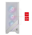 MSI skříň MAG FORGE 320R AIRFLOW WHITE/ bez zdroje/ bílý/ levé temperované sklo/ 4x 120 mm A-RGB fan/ 2x USB3.2/ černá