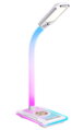 IMMAX LED stolní lampička GAMER RGB/ Qi nabíjení/ RGB/ 250lm/ 5V/2,1A/ USB výstup/ bílá
