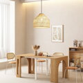 IMMAX BOHO PELO designové závěsné svítidlo, D40cm, E27, přírodní ratan