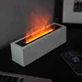 IMMAX aroma difuzér a zvlhčovač vzduchu FLAME s imitací plamene/ 10W/ DC5V, 2A/ objem 200ml/ bílý