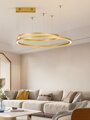 IMMAX NEO FINO NEW SMART závěsné svítidlo 2 kruhy, 60+80cm, 93W zlaté, Zigbee 3.0, TUYA
