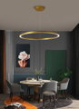 IMMAX NEO FINO SMART závesné svietidlo 1 kruh, 80cm, 60W, zlaté, Zigbee 3.0, TUYA