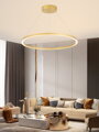 IMMAX NEO FINO SMART závesné svietidlo 1 kruh, 80cm, 60W, zlaté, Zigbee 3.0, TUYA
