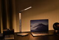 IMMAX LED stolní lampička Heron 2/ Qi nabíjení/ 25W/ 504lm/ DC 12V/2,5A/ stmívatelná/ sklápěcí rameno/ stříbrná