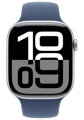 Apple Watch Series 10 GPS 42mm Stříbrný hliník s denimovým sportovním řemínkem - S/M