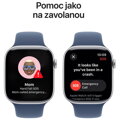 Apple Watch Series 10 GPS 42mm Stříbrný hliník s denimovým sportovním řemínkem - S/M