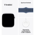 Apple Watch Series 10 GPS 42mm Stříbrný hliník s denimovým sportovním řemínkem - S/M