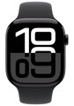 Apple Watch Series 10 GPS 42mm Klavírně černý hliník s černým sportovním řemínkem - S/M