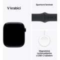 Apple Watch Series 10 GPS 42mm Klavírně černý hliník s černým sportovním řemínkem - S/M
