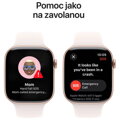 Apple Watch Series 10 GPS 42mm Růžově zlatý hliník se světle ruměným sportovním řemínkem - S/M