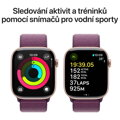 Apple Watch Series 10 GPS 46mm Růžově zlatý hliník se švestkovým provlékacím řemínkem