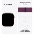 Apple Watch Series 10 GPS 46mm Růžově zlatý hliník se švestkovým provlékacím řemínkem