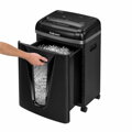 FELLOWES skartovač 450 M/ křížový mikrořez 2x12 mm/ objem koše 22 l/ stupeň utajení typ 3 - tajné/ černý