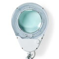 NEDIS zvětšovací stolní LED lampa/ čočka 3 dioptrie/ spotřeba 9 W/ teplota 6500 K/ světelný tok 720 lm/ bílá