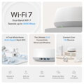 TP-Link Deco BE25 Mesh systém BE3600, WiFi 7, 688MBps na 2,4GHz, 2880Mbps na 5GHz, 2x 2,5GLAN, 3ks v balení