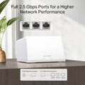 TP-Link Mercusys Halo H47BE(2-pack) WiFi systém, WiFi 7, BE9300, 1,5GHz Quad-Core CPU, 3x 2,5GWAN/LAN