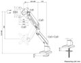 Neomounts  DS70-250WH1 Neomounts NEXT Slim Desk Mount, single display (topfix clamp/grommet), white