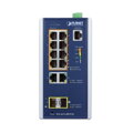 Planet IGS-4215-8P2T2S Gigabit PoE switch 10x TP (8x PoE) + 2x SFP, 802.3at 240W, IP30, -40 až 75 ° C, SNMP