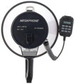 NEDIS megafon/ BT/ rozsah 1500m/ hlasitost 120dB/ odnímatelný mikrofon/ vestavěná siréna/ ramenní popruh/ černo-bílý