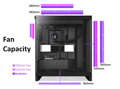 NZXT skříň H7 Flow edition / ATX / 2x 120 mm fan / USB-C / 2x USB / prosklená bočnice / mesh panel / černá
