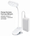 Colorway stolní LED lampa / CW-DL02B-B/ Integrovaná baterie / Klip/ Bílá