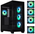 BitFenix skříň CETO / ATX / 4x 120mm FRGB fan / 2x USB 3.0 / USB-C / tvrzené sklo / černá