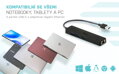i-tec USB HUB ADVANCE / 3 porty / USB 3.0 / Gigabit Ethernet adaptér (RJ45) / slim / čierny
