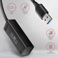 AXAGON MINI hub USB-A / HUE-M1AL / USB 3.2 Gen1 / 4x USB-A / kovové tělo / 1,2m