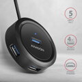 AXAGON hub USB-A / HUE-P1A / USB 3.2 Gen1 / 4x USB-A / 0,3m