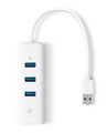 TP-Link UE330 - USB 3.0 3-portový hub & gigabitový ethernet adaptér 2 in 1 USB adaptér