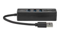 NEDIS USB hub/ zástrčka USB-A zástrčka/ 3x zásuvka USB-A/ 5 Portů/ USB 3.2 Gen 1/ napájení z USB/ 5 Gbps/ SD & MicroSD