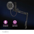 NEDIS herní mikrofon GSMIC410BK/ notebook/stolní/ vypínač/ POP filtr/ USB-A/ černý
