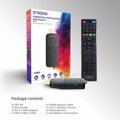 STRONG DVB-T/T2 tuner HDMI stick SRT 84/ Full HD/ H.265/HEVC/ externí anténa/ EPG/ PVR/ HDMI/ USB/ micro USB/ IR/ černý