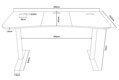 AROZZI herní stůl ARENA MEDIUM Pure Black/ černý/ šíře 140 cm
