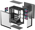 DEEPCOOL skříň CG580 4F / ATX / 4x120mm ARGB fans / 2xUSB 3.0 / panoramatická / tvrzené sklo / černá