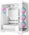 DEEPCOOL skříň CG580 4F / ATX / 4x120mm ARGB fans / 2xUSB 3.0 / panoramatická / tvrzené sklo / bílá