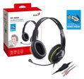 GENIUS headset - HS-400A, 2x 3,5 jack, redukce na single jack